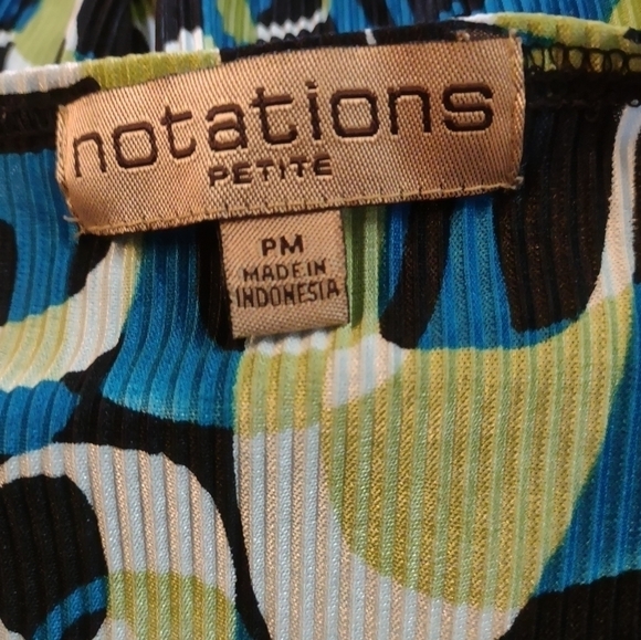 Notations women's size medium petite double layer look long sleeve blouse shirt - Picture 6 of 6